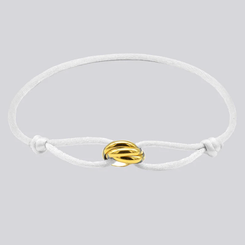 Zalman Groothandel GDS888 Luxe Unisex Armband 3 Metalen Gesp Handketting Verstelbare Heren Touw Armband Voor Vrouwen Sieraden Geschenken