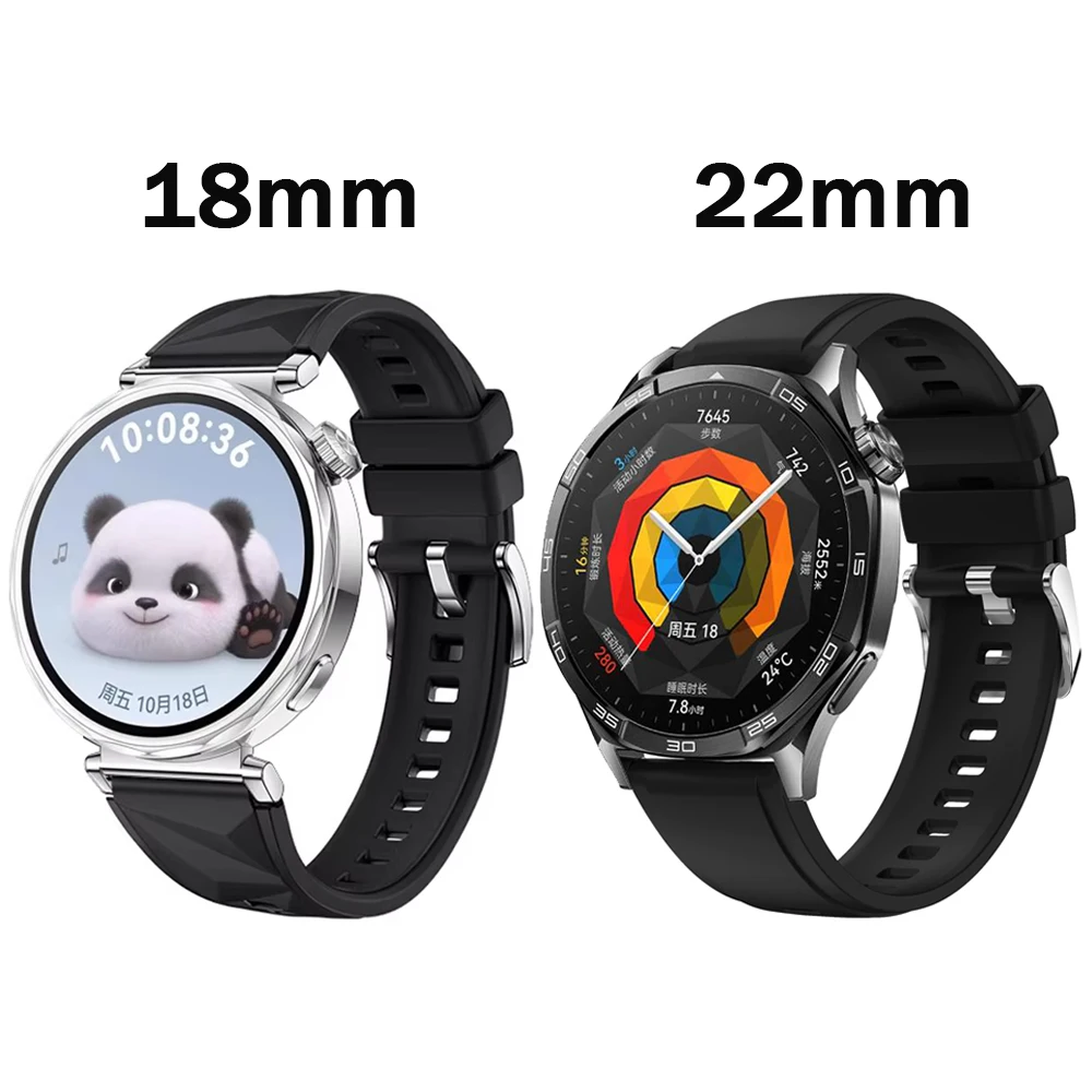 18mm 22mm Straps For HUAWEI WATCH GT 7/6/5 Pro/GT3/GT4 42mm 41mm 46mm Silicone Sport Bracelet Correa HUAWEI Watch GT 6 Pro Band