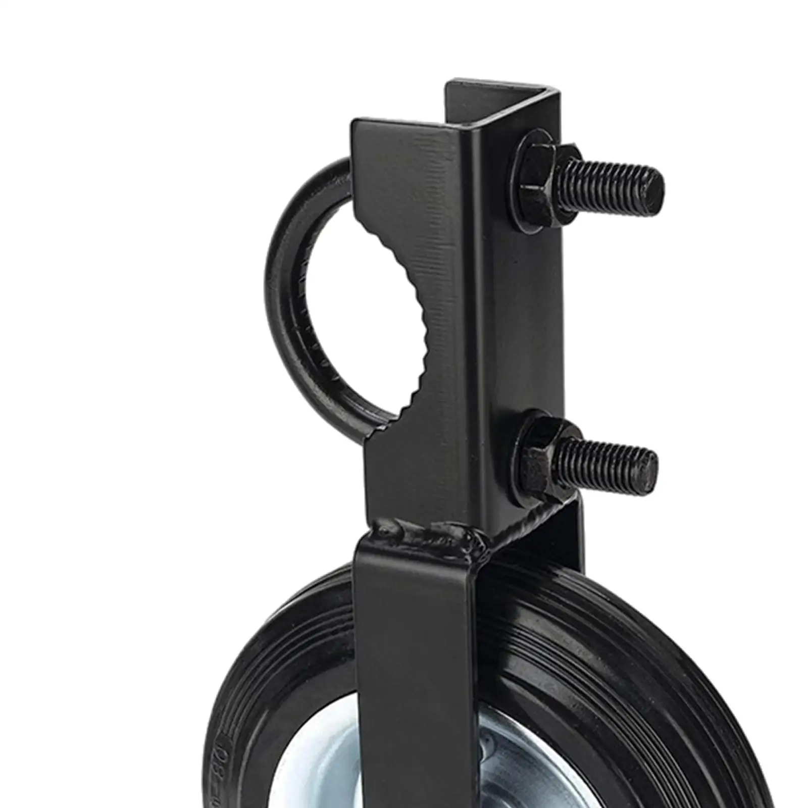 Fence Gate Caster Wheel 6inch Universal Mount Lawn Yard Rubber Wheel for Chain Link Fence Outdoor Gate Patio Wooden Gate Home