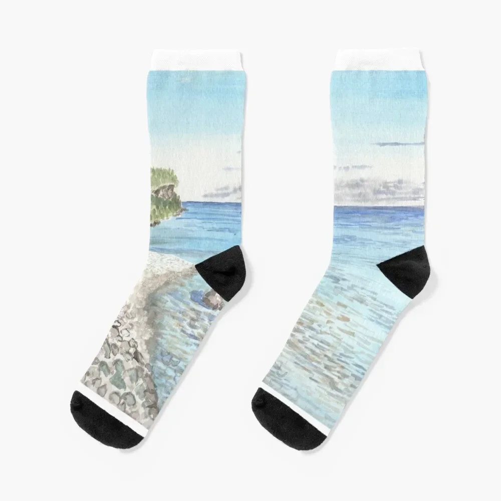 

Beach at Devil's Monument Socks hiking Climbing with print sport Men Socks Women's