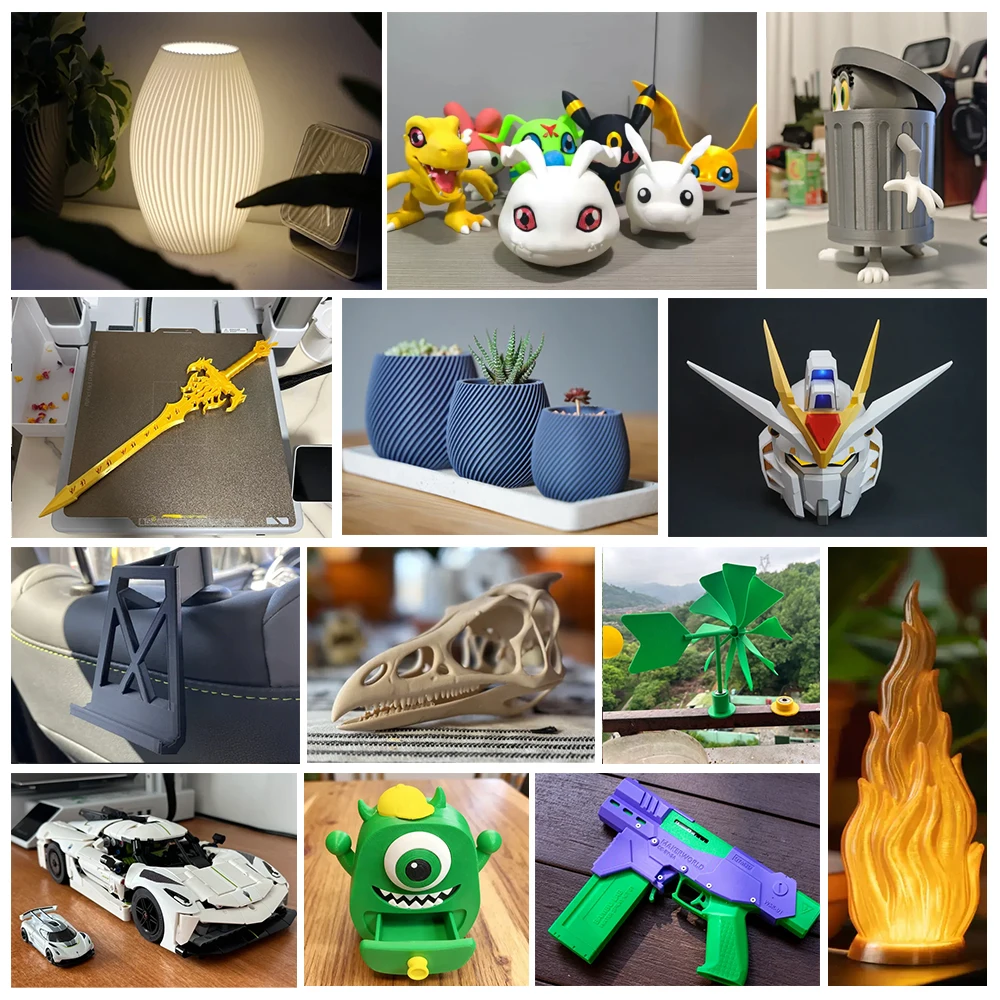KINGROON 5KG(11LBS) PLA PETG HS-PLA HS-PETG Filament 1.75mm High Speed 3D Printer Material Matte PLA 1kg*5 Roll Mix Color New - view 3