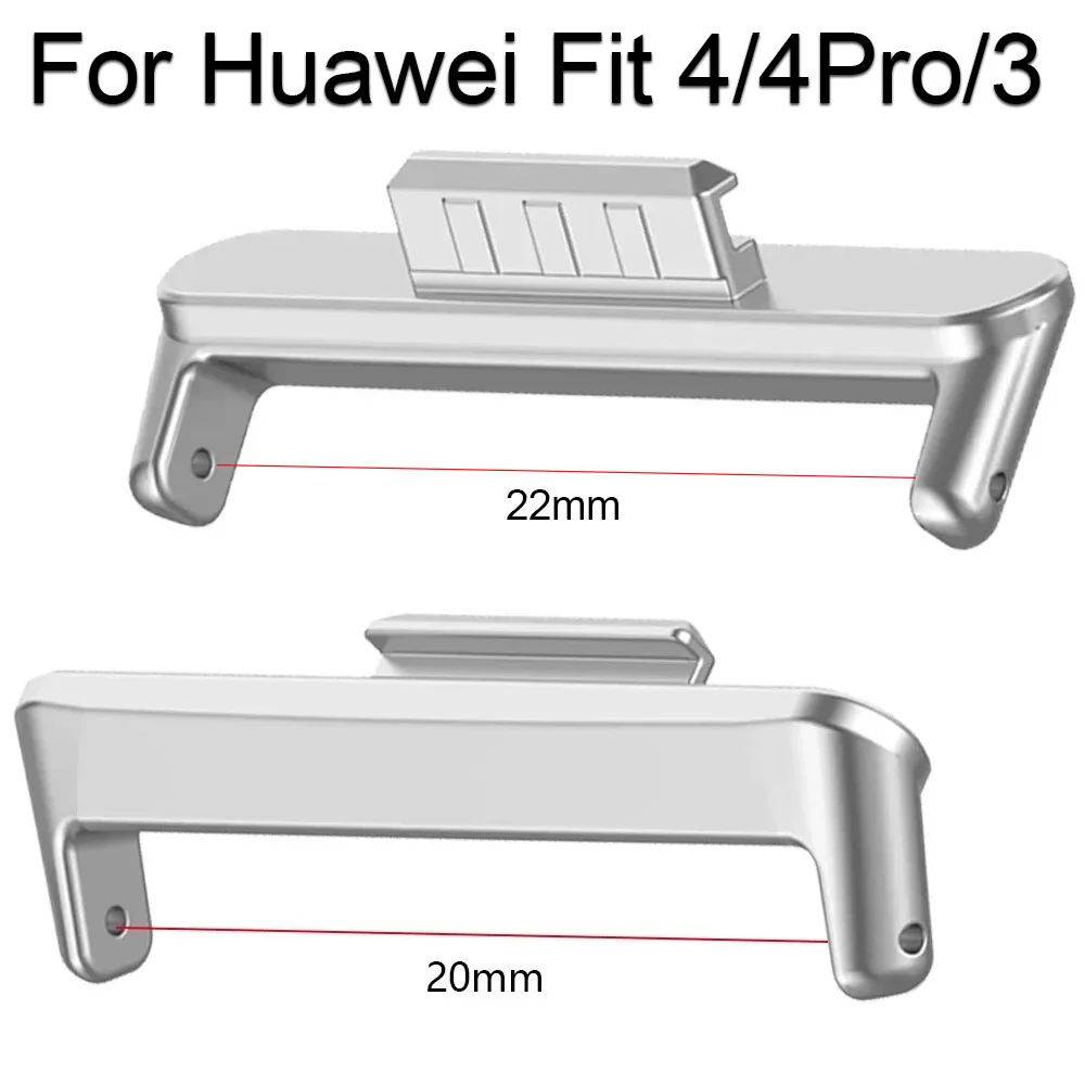 20mm 22mm 1Pair Adapter for Huawei Watch Fit5 4 3 Strap Connector Bracelet Stainless Steel Fit4Pro/5Pro Band Adapter Accessories