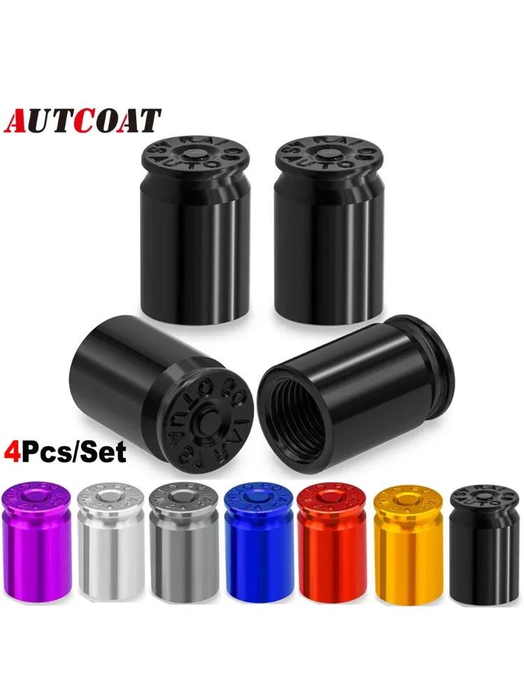 AliExpress AUTCOAT 4PCS Tire Valve Stem Caps for Car Tires Universal Stem Covers for Car Leak Proof Stem Cover for SUV Truck Bicycle Motorcycles