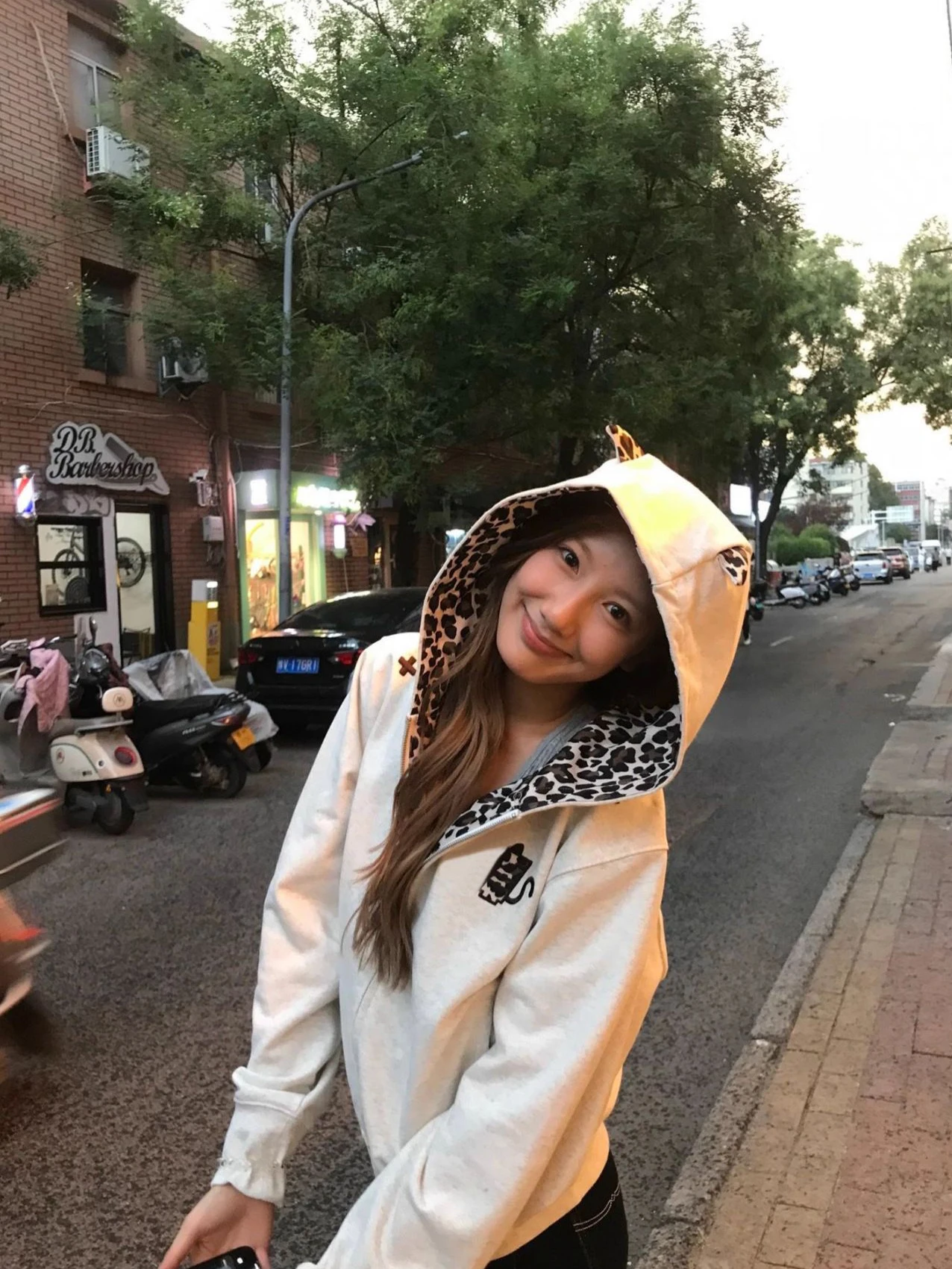 

American Sle Embroidered Leopard Print Hooded Jaet Women's Spring Autumn Thin Loose ort Open Cardigan Top