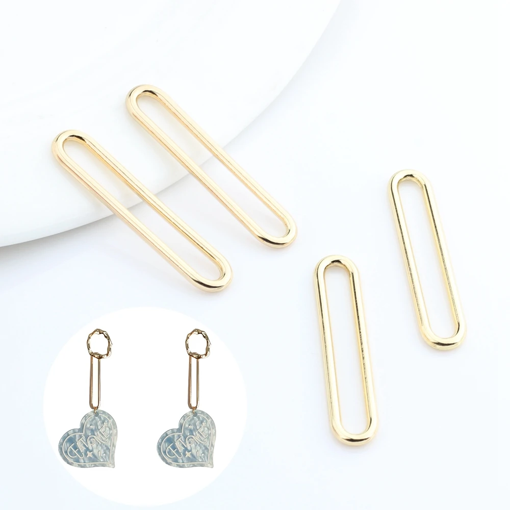 6pcs/lot Zinc Alloy Geometric Rectangle Charms Connector For DIY Fashion Earrings Jewelry Accessories