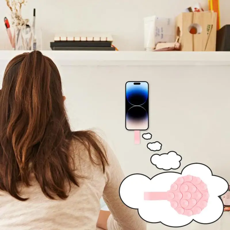 Multifunctional Mobile Phone Silicone Suction Cup Mobile Phone Double-Sided Case Anti-Slip Holder Mount Suction