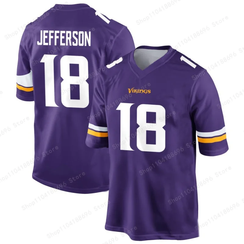 2026 Summer Hot Sale # 18 American Football Daily Hobbies Training Sports Purple Shirt T-shirt Adult and Children's Sports Shirt