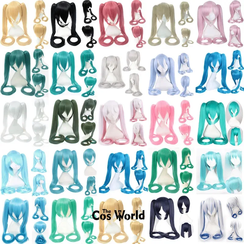 

VOCALOID Miku 120 см длинные прямые аниме косплей парики волокно термостойкие синтетические волосы + шапочка для парика