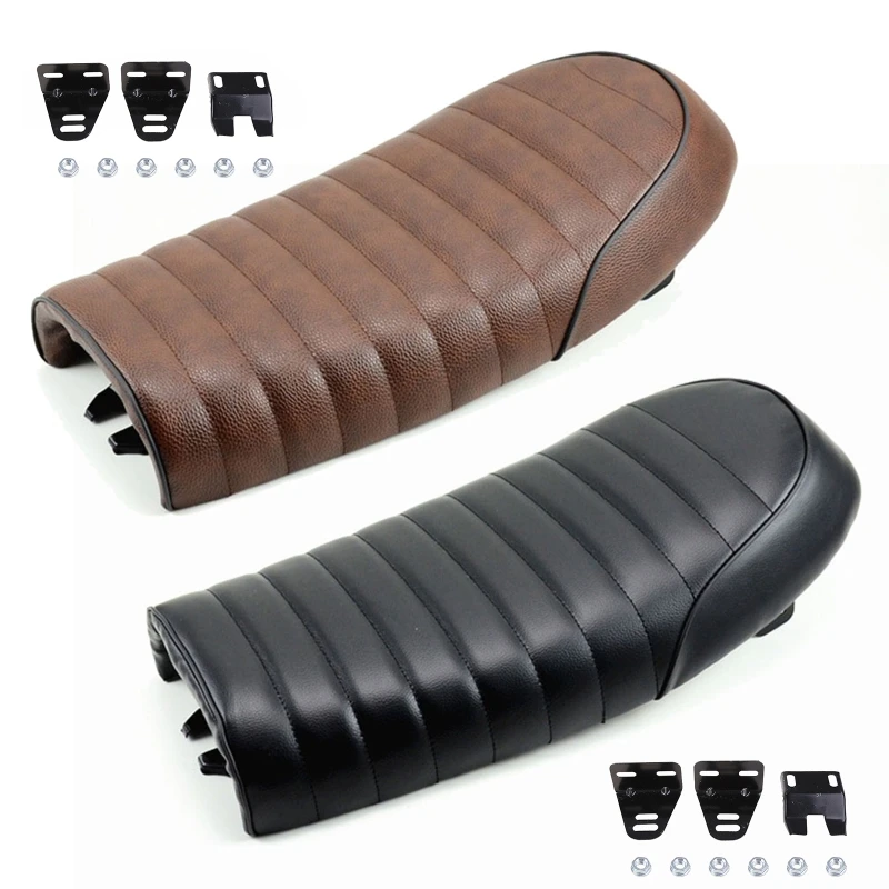 

Motorcycle Retro for Seat Cushion Pad Vintage Comfor Motorcycle Cafe Racer Flat Dropship