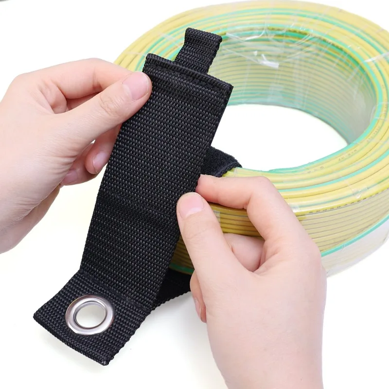 4/8PCS Hook Loop Fastener Straps Magic Tape Cable Ties Reusable Self-Adhesive Strap Hangable Organize Ties Nylon Adhesive Tapes