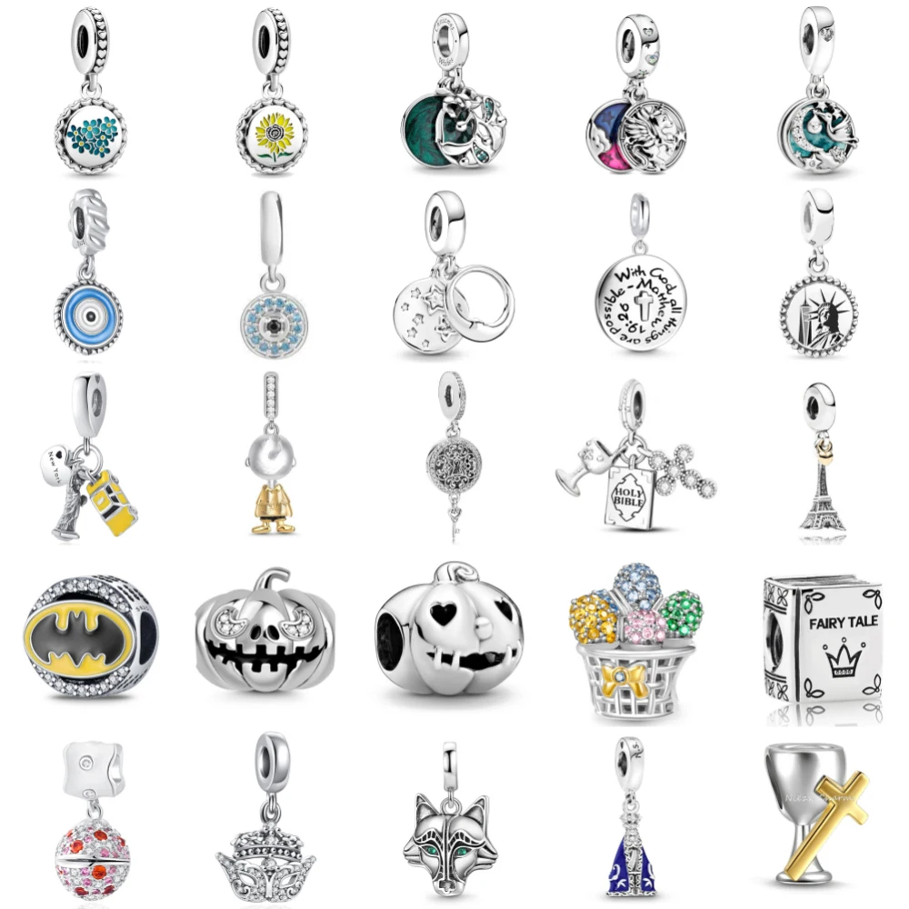 جديد 925 فضة قناع بيضة عيد الفصح سحر of ley 925 سلسلة مطرز صالح الأصلي قلادة سوار DIY بها بنفسك مجوهرات اكسسوارات