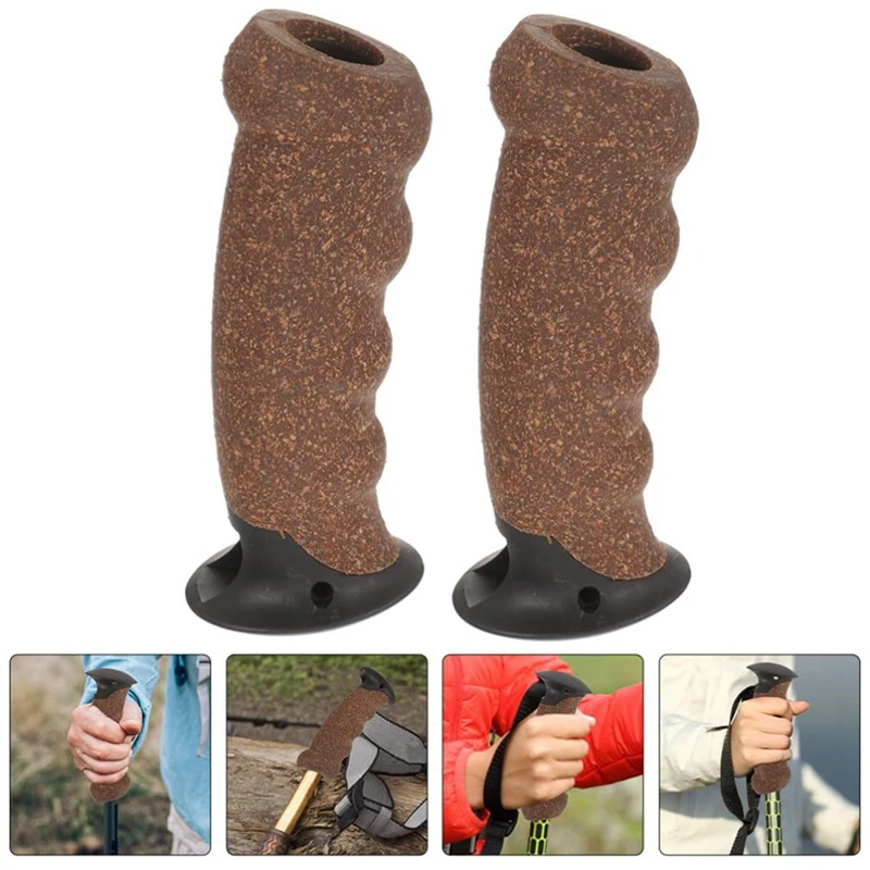 Hiking Pole Handle Cork Trekking Pole Grip Trekking Pole Tips Cork Hiking Pole Grip Walking Stick Handle Protectors Easy Install