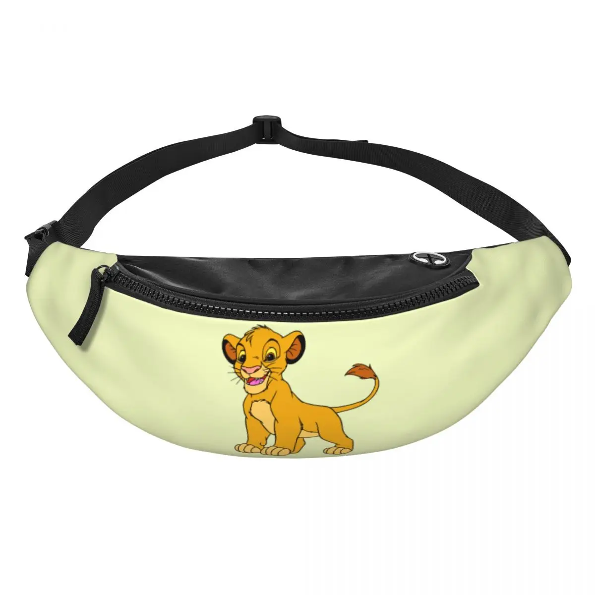 Custom Simba Nala The Lion King Fanny Pack Women Men Cool Pumbaa Crossbody Waist Bag for Camping Biking Phone Money Pouch