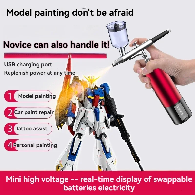 1PC Pen Gun Electric Spray Pen Acrylic Paint Spray Gun Painting Color Model Hand-painted Nail Body Color