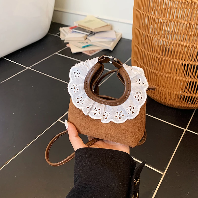 

PU Lace Cute Crossbody Bags Versatile Exquisite 2025 Hot Sale Bags for Women Mini High-capacity Commuting Shoulder Bag