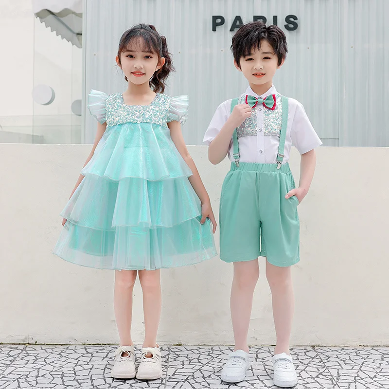 Children's Choir Performance Clothing for Children's Day Children's Dance girls Skirt for Boys' Recitation Primary School Choir