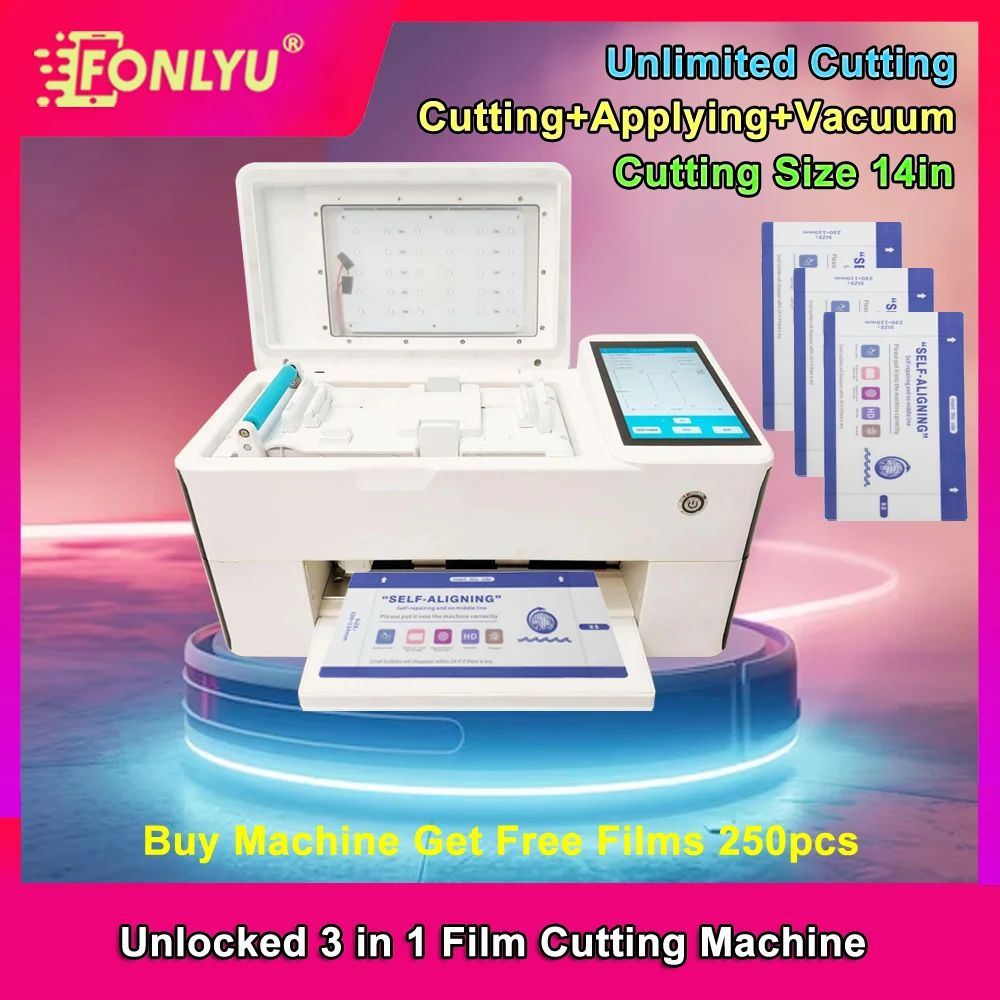 

FONLYU PFC-2100 Unlimited Hydrogel Film Cutting Installing Plotter Machine Mobile Phone Screen Protectors DIY Cutter Machine