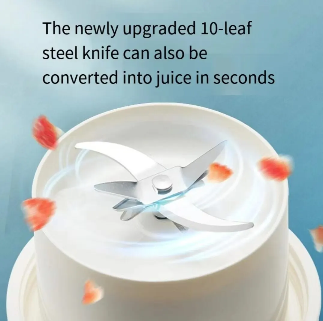 Portable Blender for Shakes and Smoothies Personal Blender with 10 Blades 1000ML Mini Blender Portable with USB Rechargeable