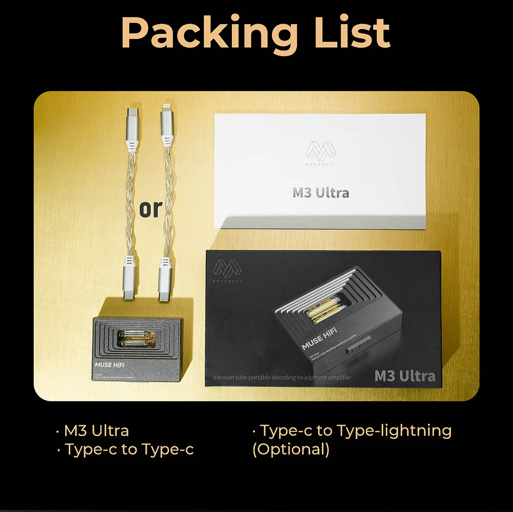 MUSEHiFi M3 Ultra JAN6418 Röhren-Vakuum-USB-C-DAC & -Verstärker Typ-C Decodierender Kopfhörerverstärker – Detail 11