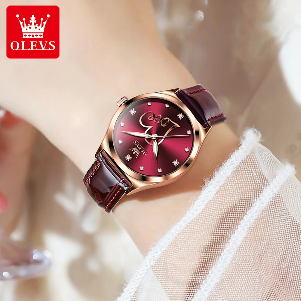 OLEVS Brand Watch Heart Shaped Waterproof Women\'s Quartz Watch 5580