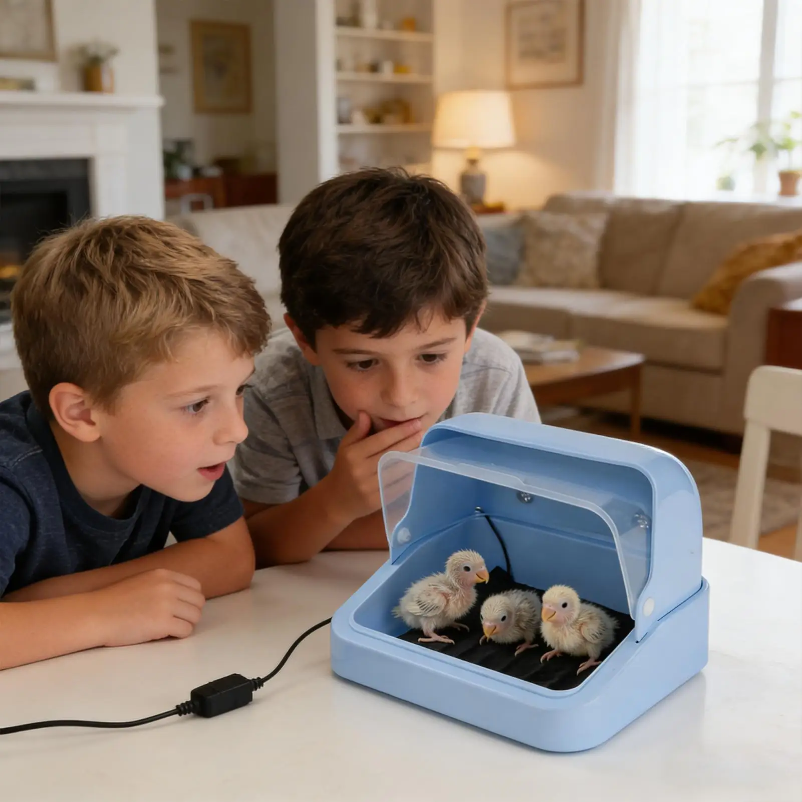 

Brooder Box For Chicks Poultry Breeding Cage With Built-In Heating Pad Chick Brooder Box For Farm Duckling Parrot Quail Lizard