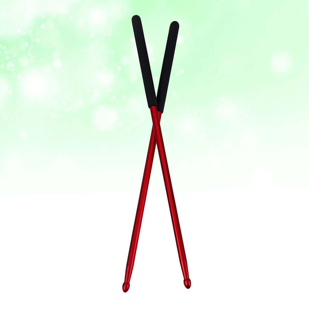 

Drumsticks Metal for Pad Practice Drummer Musical Instrument Aluminium Alloy Red Anti-rust Child