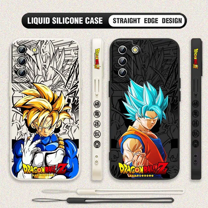 

Art D-Dragon Balls Saiyan Cover For Samsung Galaxy S25 S24 S23 S22 S21 S10 FE Plus Ultra 5G Liquid Left Rope Phone Case