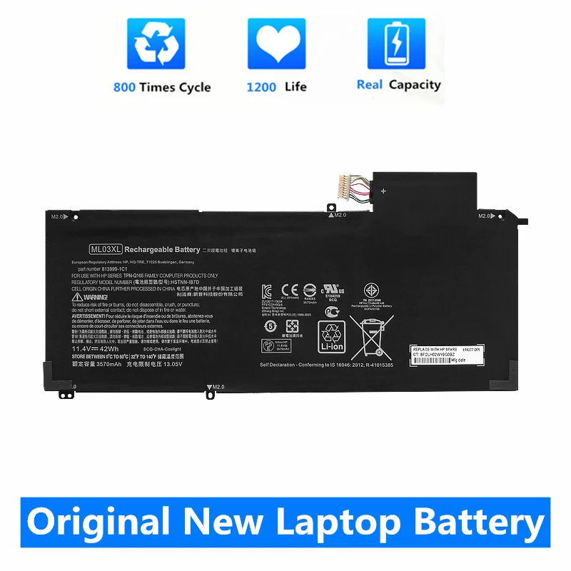 

CSMHY Original New ML03XL Laptop Battery For HP Spectre X2 12-A011TU A012TU 12-a003ng 12-a001dx TPN-Q165 HSTNN-IB7D 814060-850