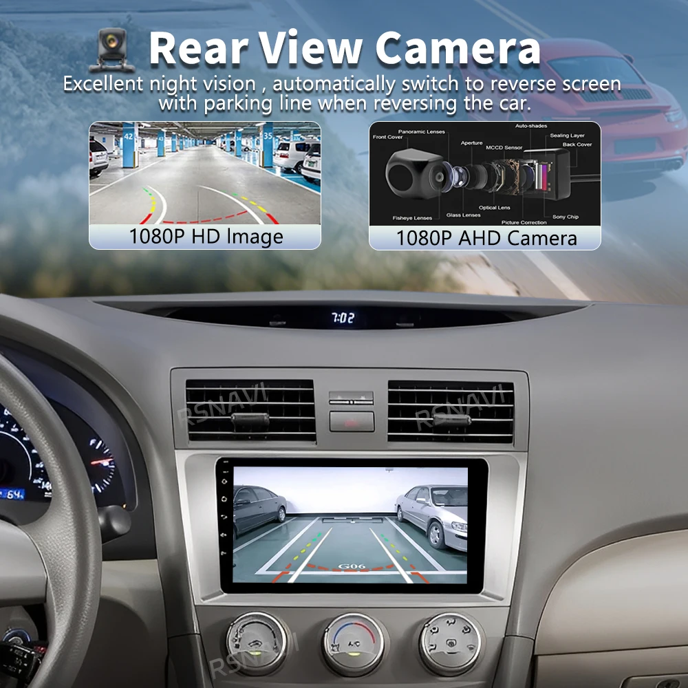 Android 16 For Toyota Camry 6 XV 40 50 2006 - 2011 2K QLED Android Car Radio Multimedia Video Player GPS Stereo CarPlay