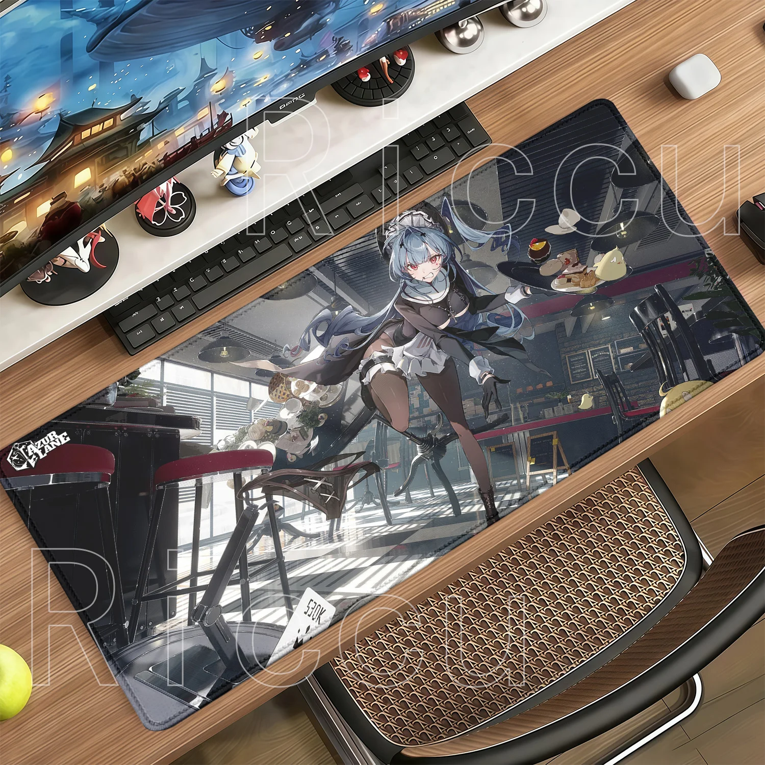 Azur Lane Anime Kawaii Girl Mouse Pad HD Printing Gaming Large Office Accessories Mousepad PC Rubber Non-slip Base XXL Desk Mat