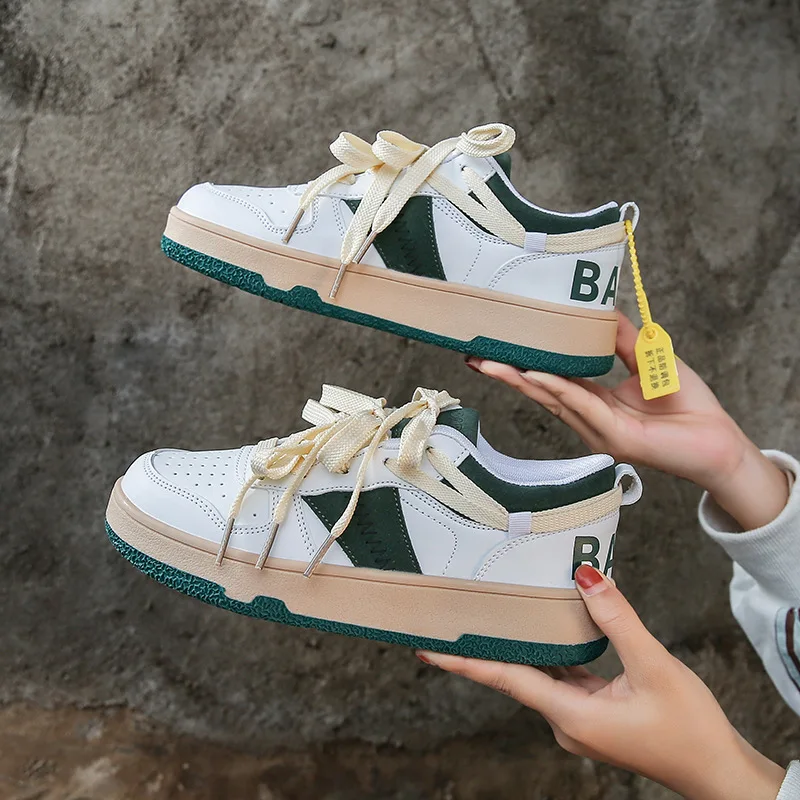 Retro Fashion Sneakers Women Shoes New Low-top Lace-up Loafers Zapatos De Mujer Woman Casual Shoes Student Sports Shoes
