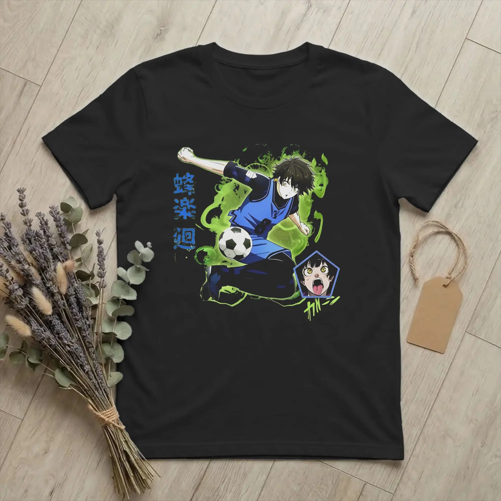 Streetwear Meguru Bachira Blues Locks Tshirts 100%Cotton Short Sleeve Manga Football Anime Round Neck Summer Clothing