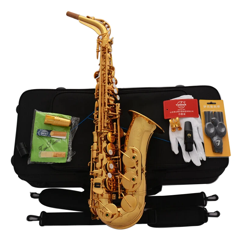 

New Golden Alto Saxophone Eb Saxophone Professional Performance