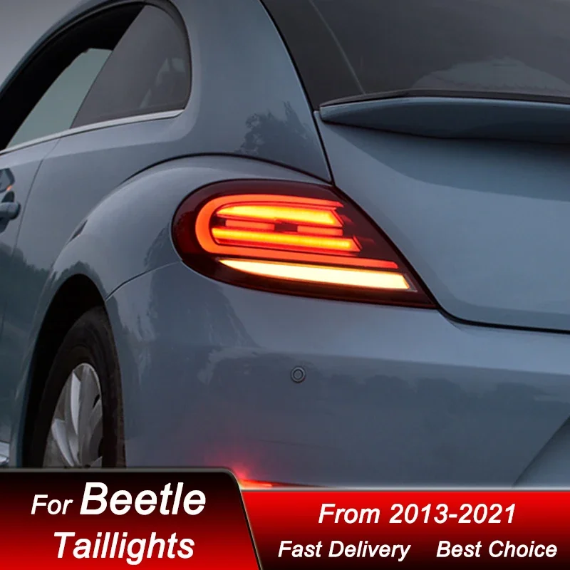 Pop Car Tail Lights For Volkswagen VW Beetle 2013-2021 New Style Full LED Tail Lamp Dynamic Turn Signal Light Tail Lamp Assembly