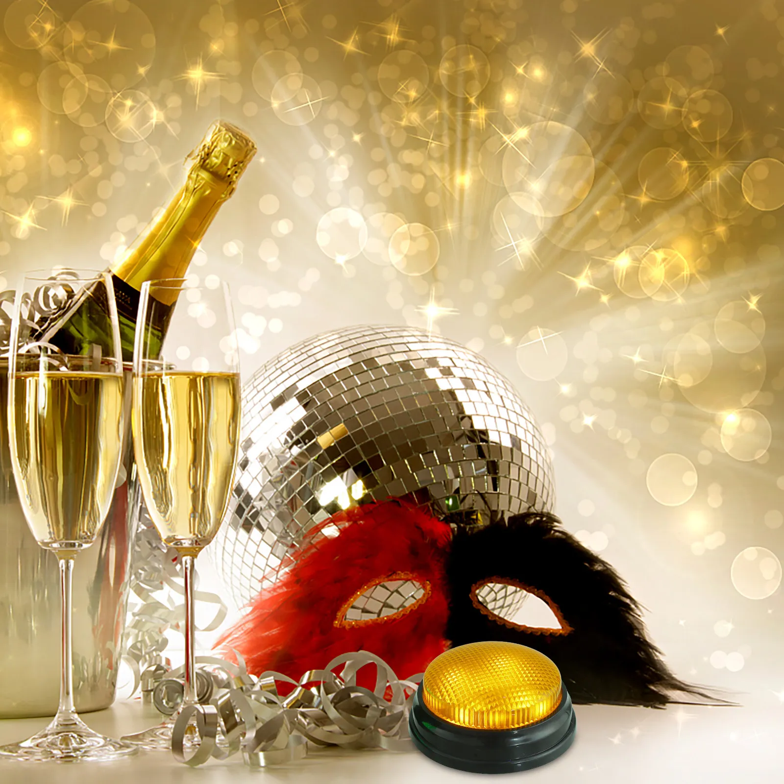 

Набор из 4 кнопок со звуком и светом для вечеринок, игрушечные кнопки-сюрпризы с сигнализацией для офисных соревнований и фестивалей