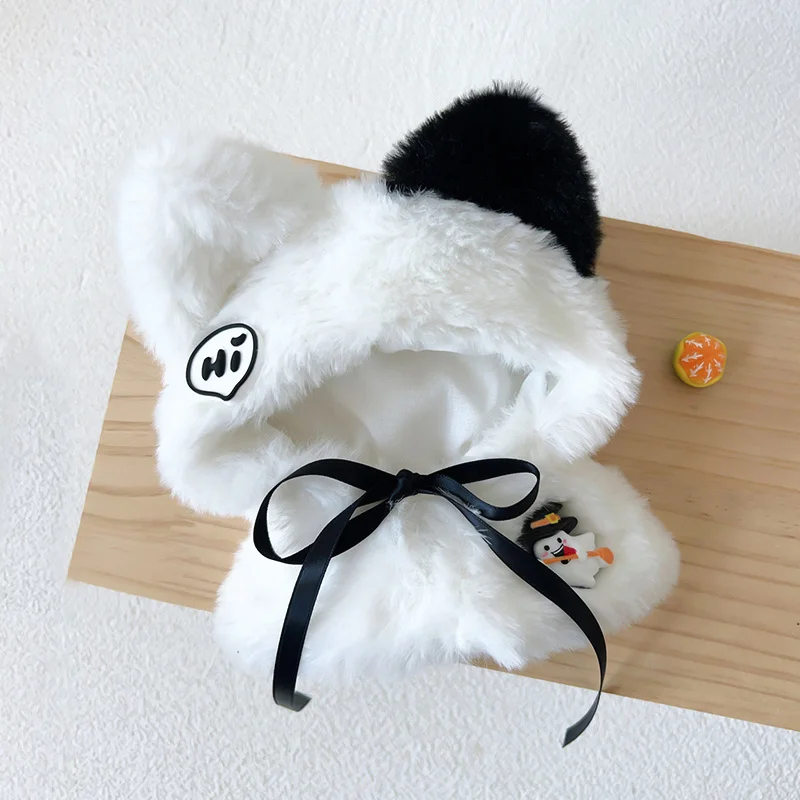 القطن دمية أبيض وأسود القط سلسلة سوبر لطيف 10/15/20 سنتيمتر عباءة Kawaii لعبة الزخرفية فكرة هدية بأسعار معقولة لجميع الأعمار