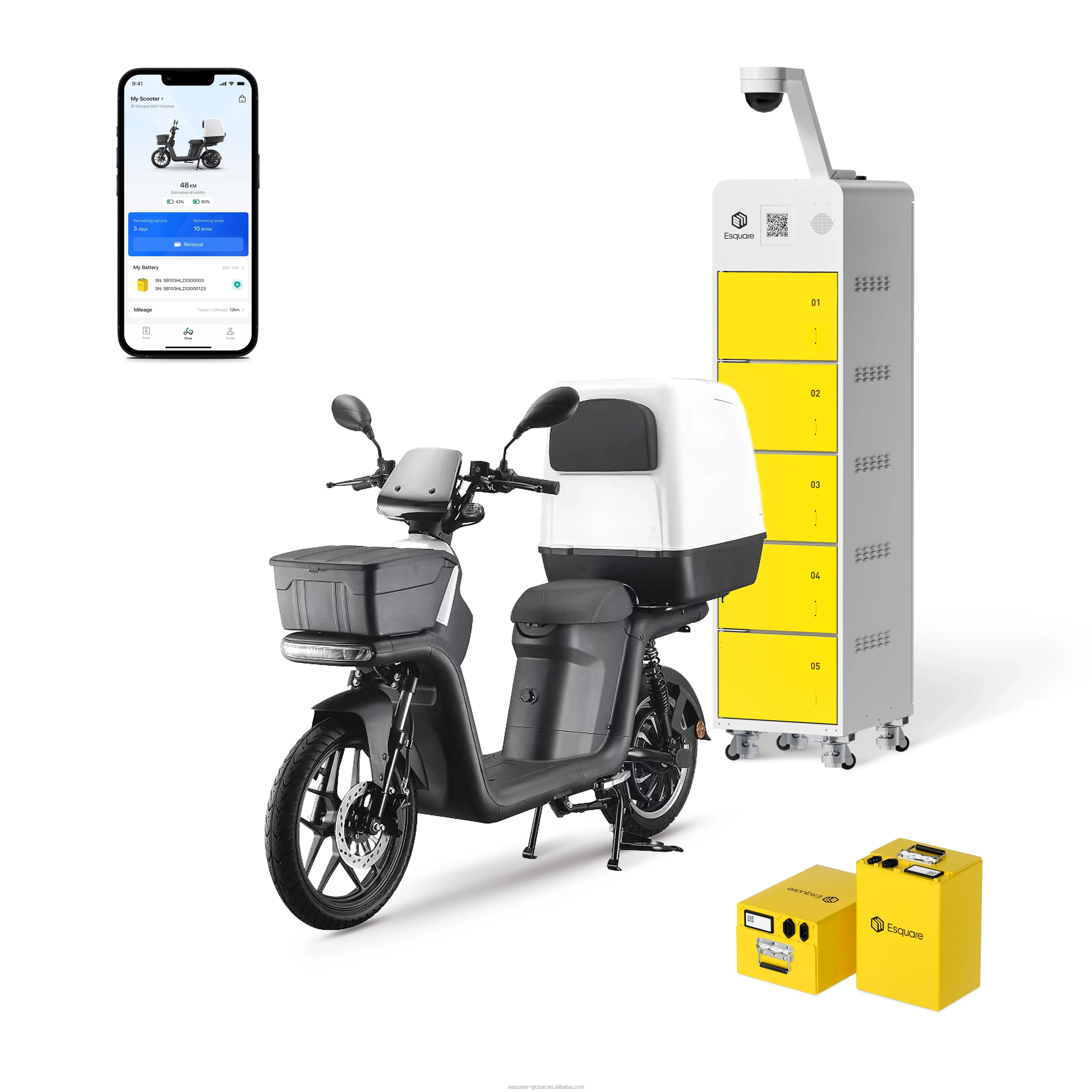 بطارية قابلة للتبديل، بطاريات دراجة نارية كهربائية للدراجات النارية الكهربائية، بطارية سكوتر كهربائي 60V50Ah #3