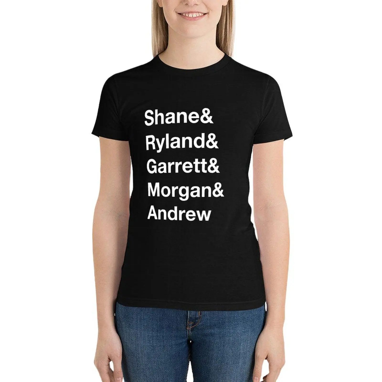 

Shane Dawson Squad List T-Shirt kawaii clothes summer top shirts graphic tees Women's cotton t-shirt