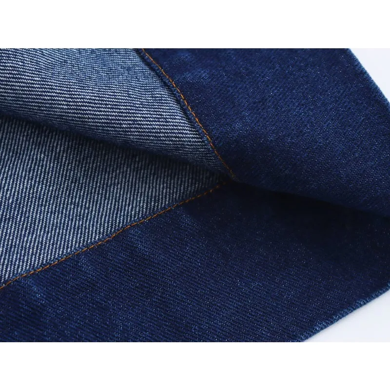 فستان نسائي عالي الخصر من قماش الدنيم على شكل حرف A بدون أكمام كاجوال للحفلات لربيع الخريف فستان طويل أنيق