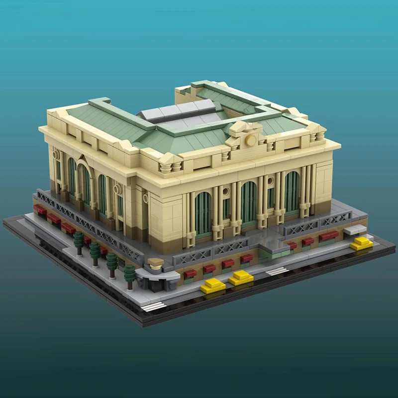 New 1260Pcs City Hot Selling Street View Moc Modular Grand Central Terminal Model Building Blocks Diy Creative Ideas Toys Gift