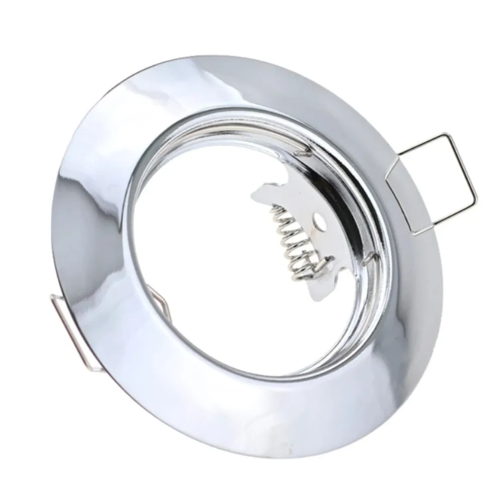 1/10PCS GU10 MR16 Recessed Spotlight Black Chrome Ceiling Light Frames Adjustable Downlight Round Spot Lights Lamp Holder