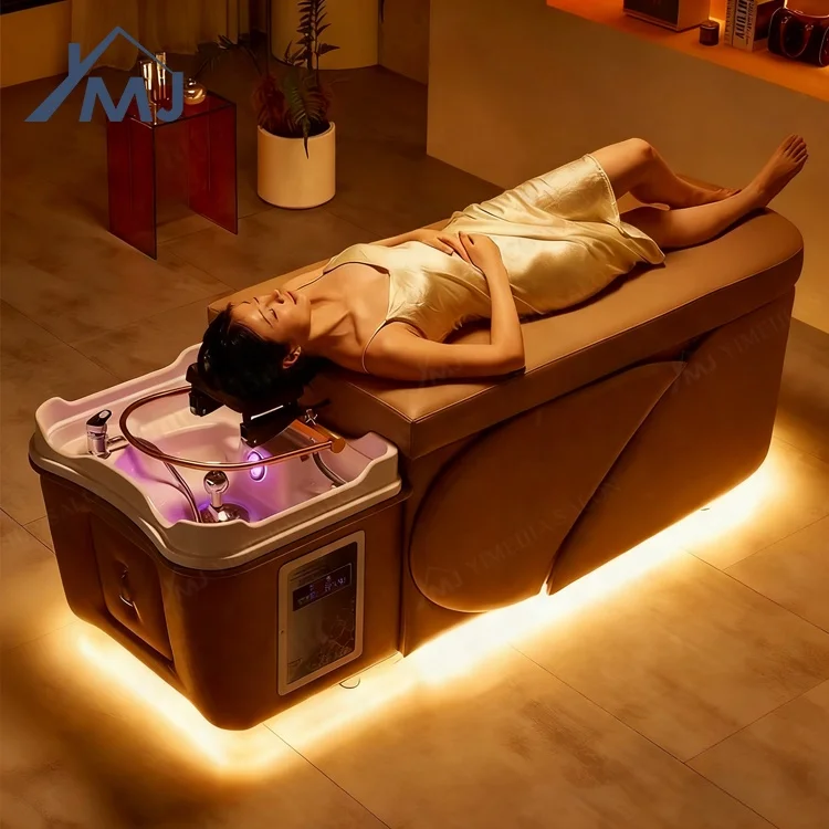 

Многофункциональная кушетка для салонов красоты: для мытья волос, ухода за лицом, спа-процедур для головы, массажа, с функцией хранения