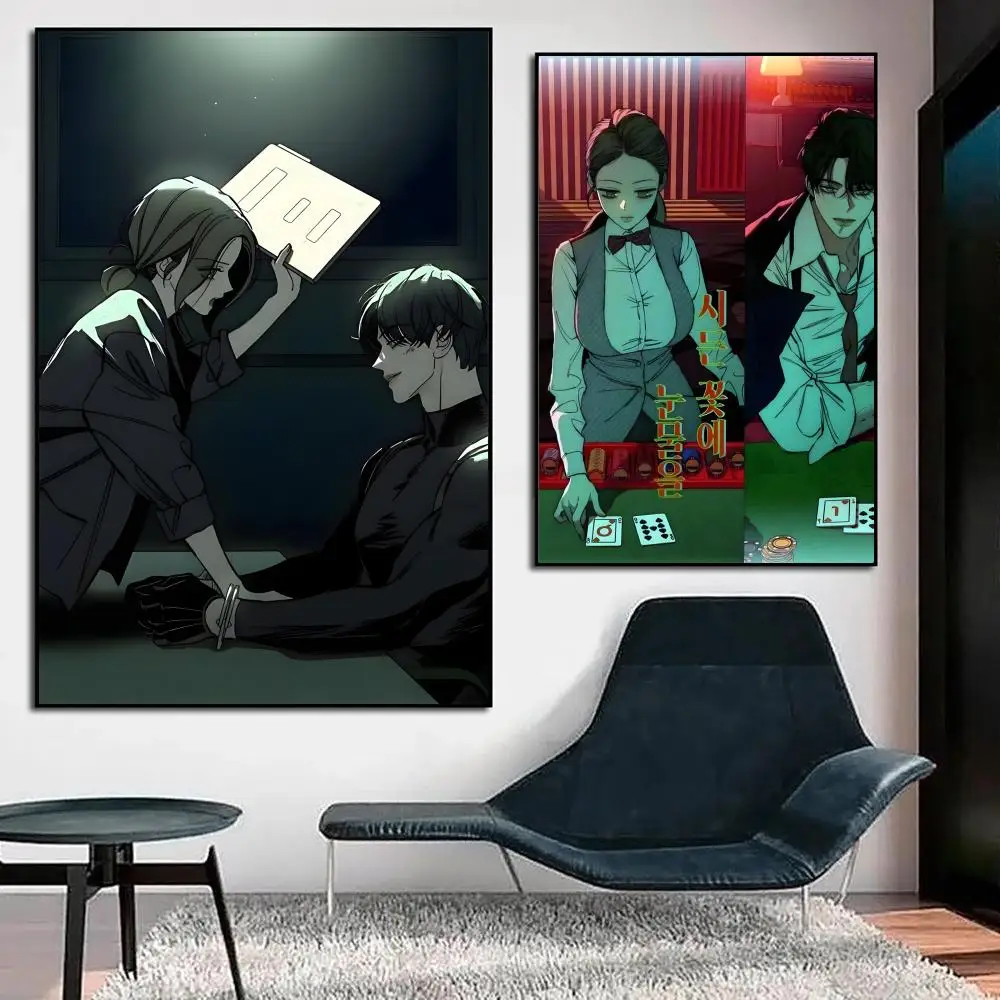 Anime Tears On A Withered Flower Poster HD Art Sticky Wall Waterproof Home Anime Movie Singer Living Room Bedroom Bar Aesthetic