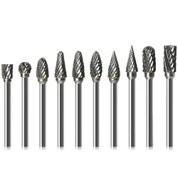 1pc Tungsten Carbide Burr Rotary Drill Die Grinder Carving Bit Double Cut HRC70 Hardness For Deburring And Polishing