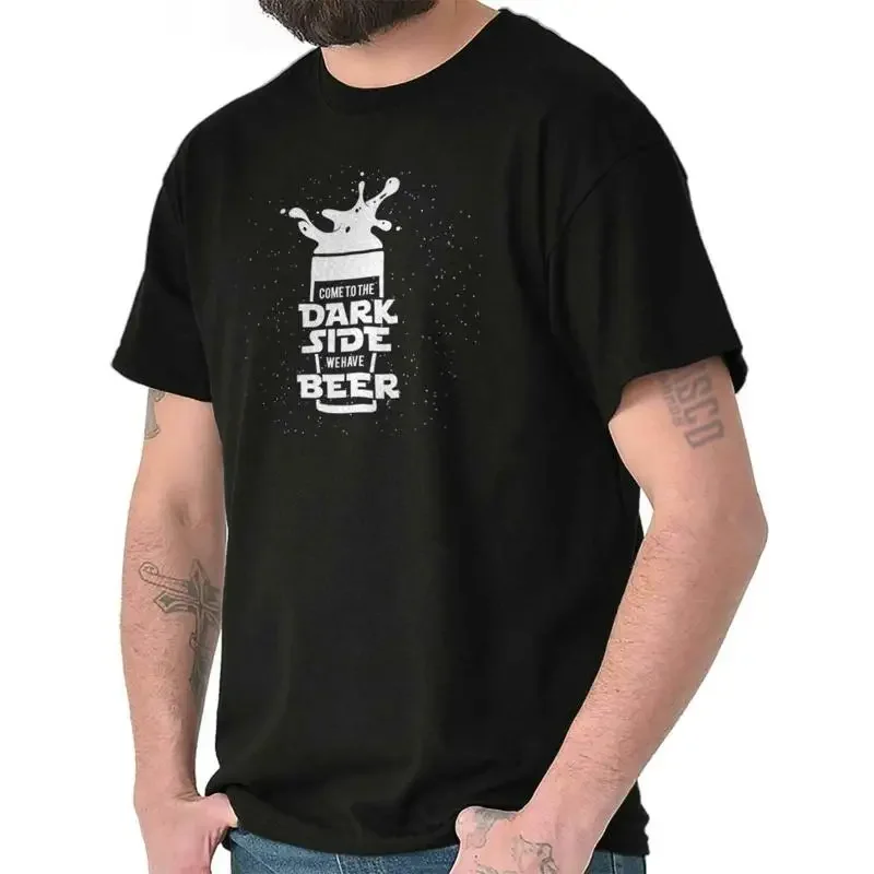 Funny Come To The Dark Side We Have Beer Womens or Mens Crewneck T Shirt Tee