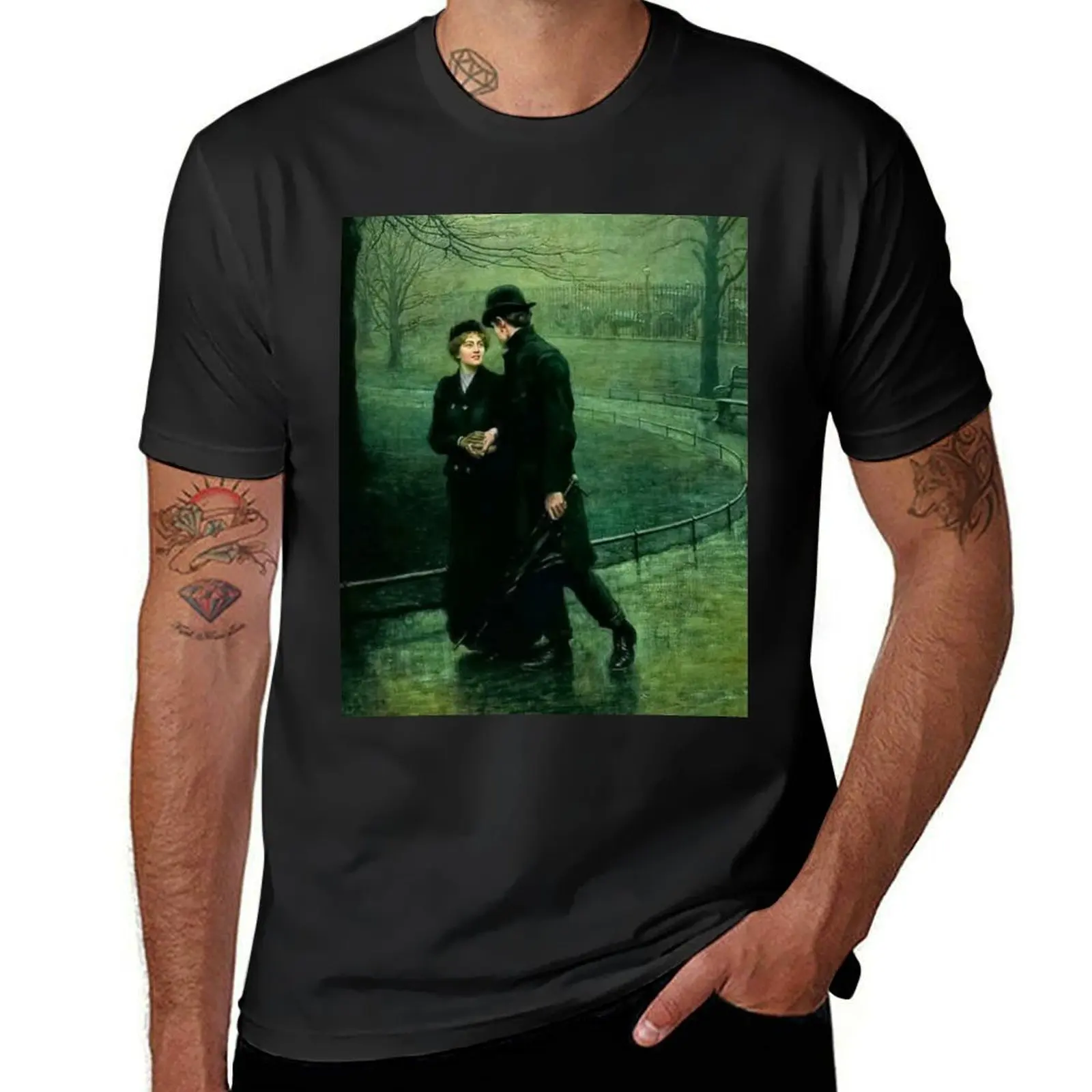 

The Garden of Eden 1901 by Hugh Goldwin Riviere T-Shirt shirts graphic tees plus sizes men clothes