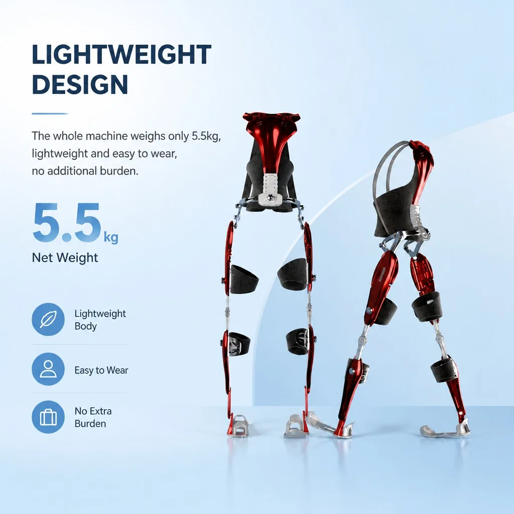 Tactical Adjustable Motor-Free Passive Exoskeleton With Biomimetic Spine Lightweight Mechanical Back & Knee Support