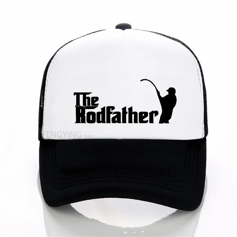 Summer Fashion Adult The Rodfather Funny Fishinger baseball cap  Men women Cool Printed mesh trucker hat