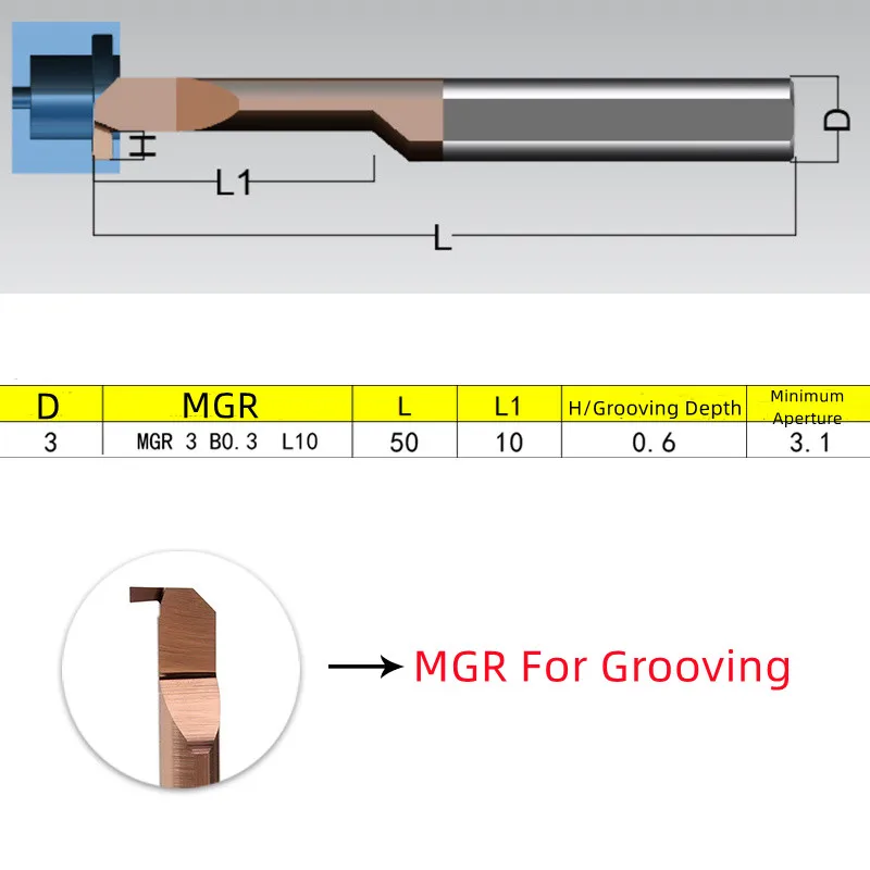 1pc mgr溝加工ナイフMGR3 B0.7 L10 MGR4 B1.5 L15 MGR5 B1.5 L22 MGR6 B1.5 L15 MGR8 B1.5 L22 GG125超硬工具ボーリングバー