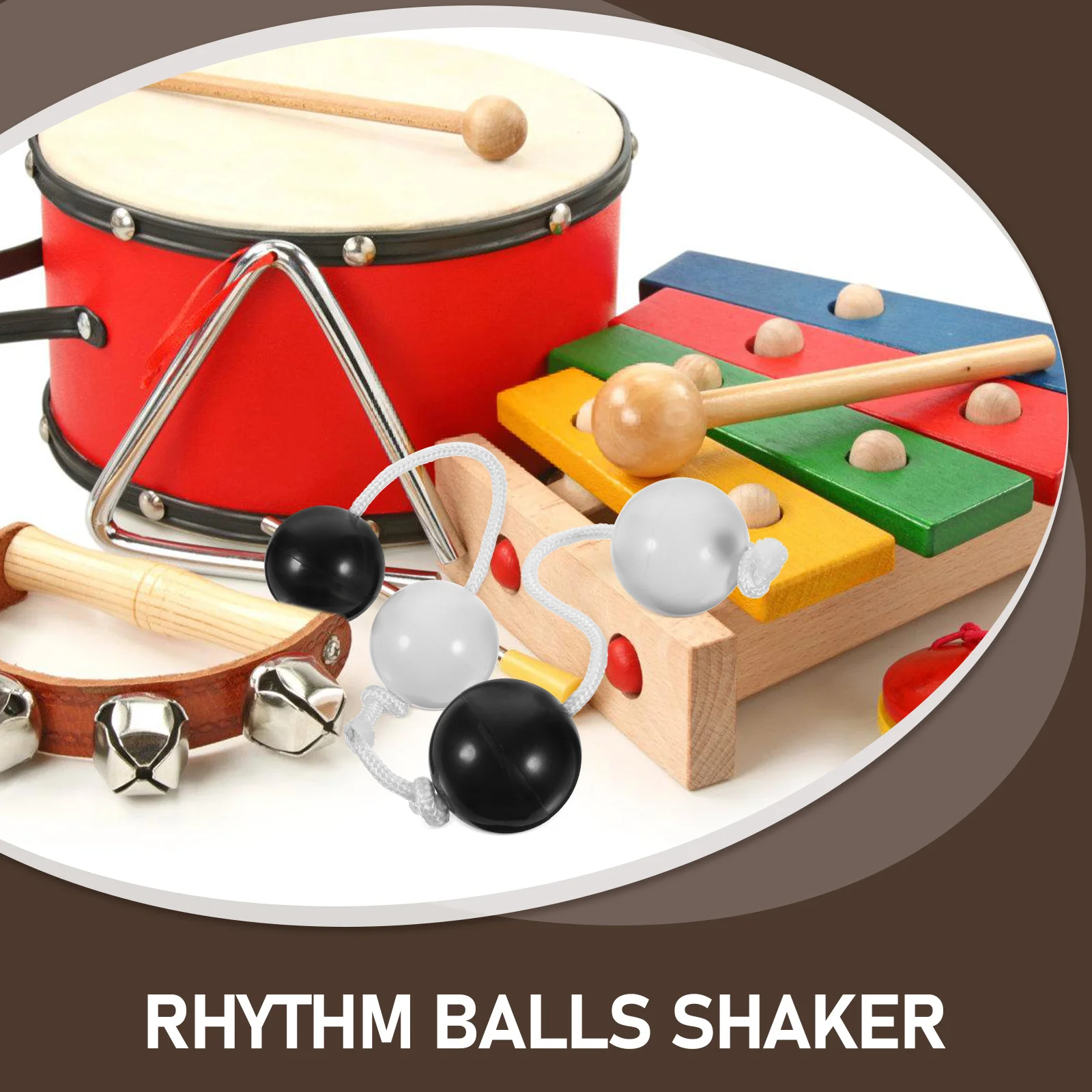 

2 Pcs Rhythm Ball Balls Shaker for Kids Musical Instruments Percussion Shaking Children African Maracas